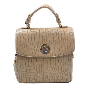 Moda Luxe Layne Backpack Nude Color Embossed